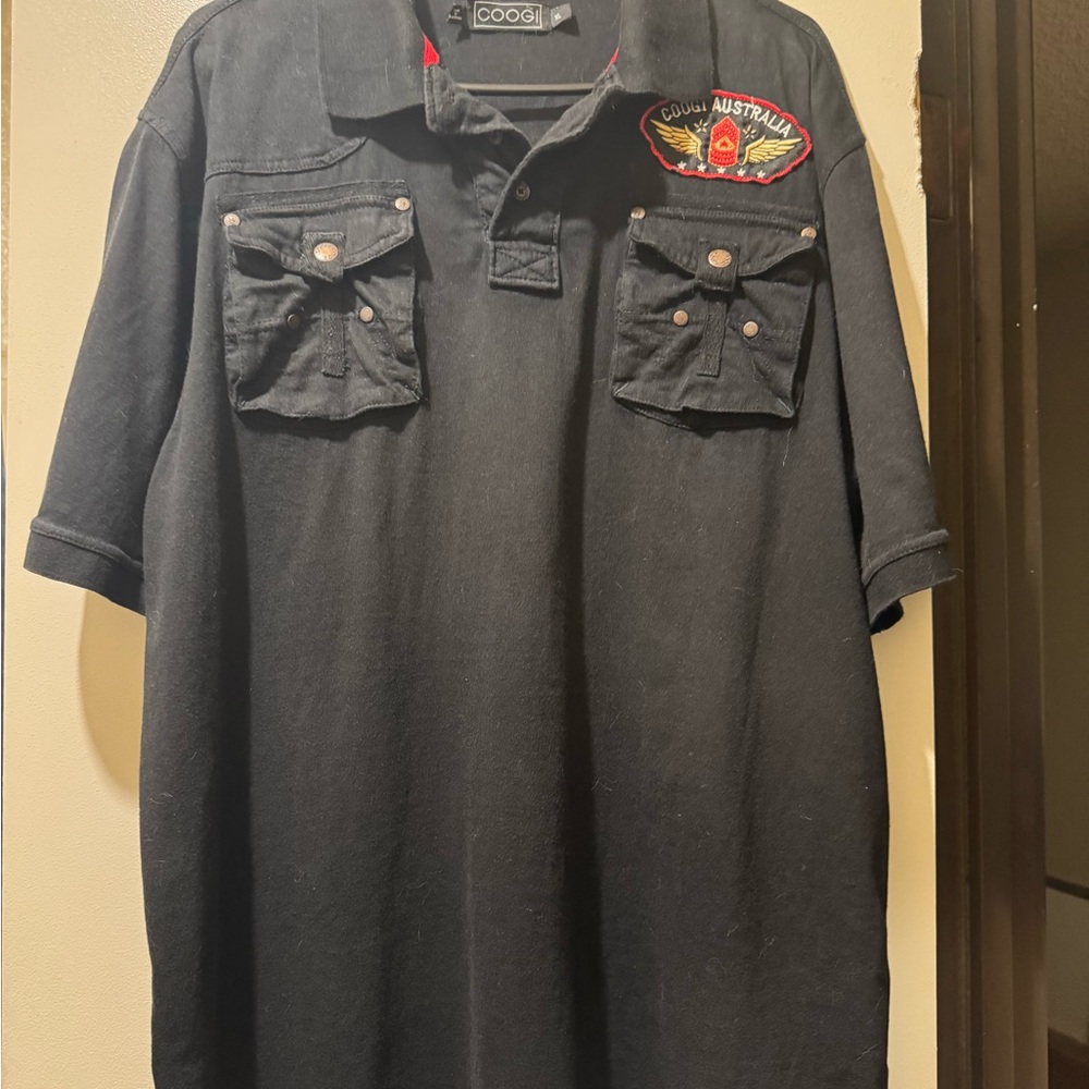 COOGI Dark Polo with Embroidered Patch